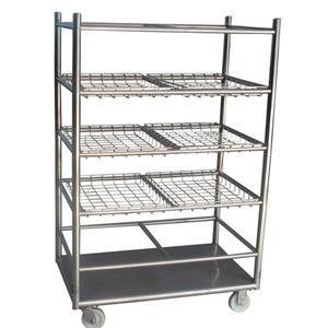SUS304 Stainless Steel Precooling  Rack Trolley